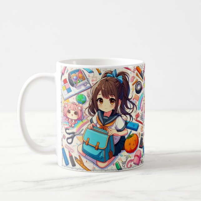 Taza De Café estudiante de anime (Izquierda)