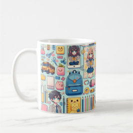 Taza De Café estudiante de anime
