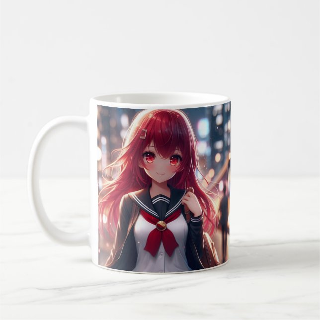 Taza De Café estudiante de anime (Izquierda)