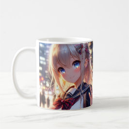 Taza De Café estudiante de anime