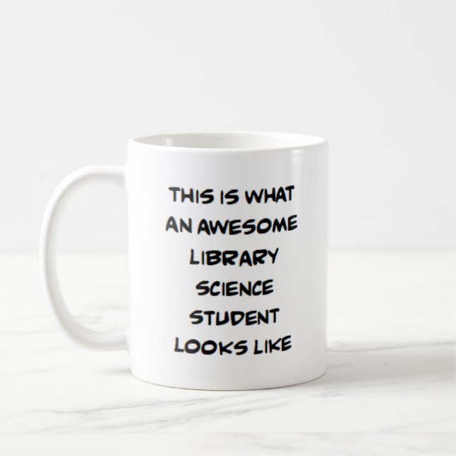 Taza De Café estudiante de ciencias de biblioteca, impresionant (Izquierda)