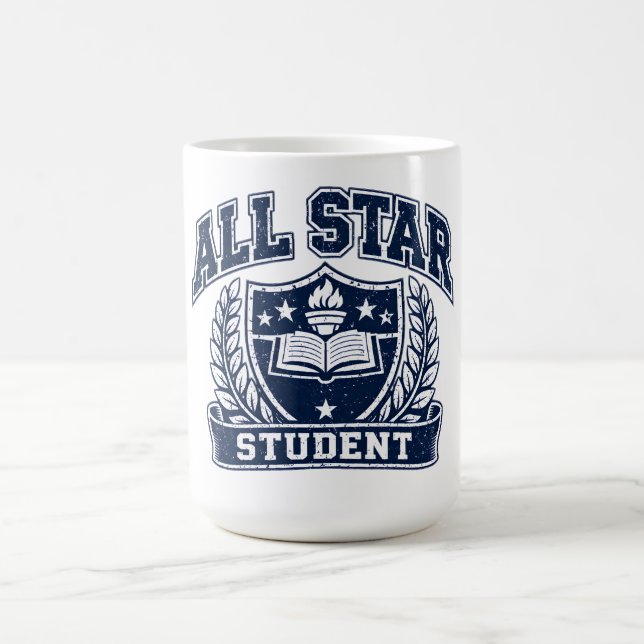 Taza De Café Estudiante Estrella – Orgullo del Campus Multitale (Centro)