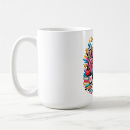 Taza De Café Estudiante Kawaii Adorable con Útiles Escolares