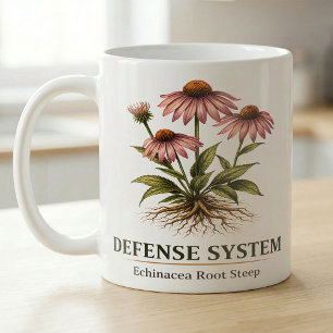 Taza De Café Estudio Botánico de Equinácea Púrpura