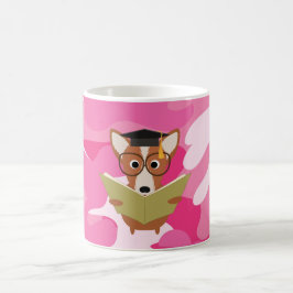 Taza De Café Estudio de Camo Rosa Perro Mug