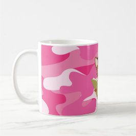 Taza De Café Estudio de Camo Rosa Perro Mug