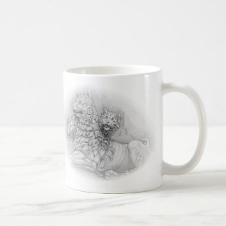 Taza De Café Estudio de la estatua de un león - Pierre Jacques