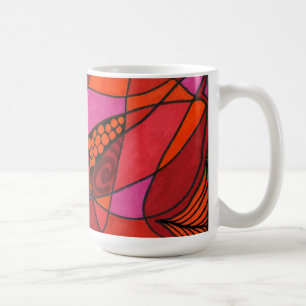 Taza De Café "Estudio en rojos" Abstract Design Mug