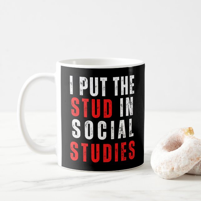 Taza De Café Estudios sociales Reconocimiento de profesores Est (Con donut)