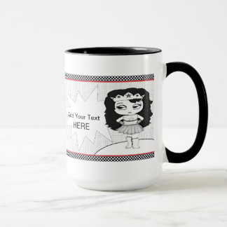 Taza de café estupenda del chica