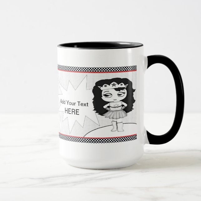 Taza de café estupenda del chica (Derecha)