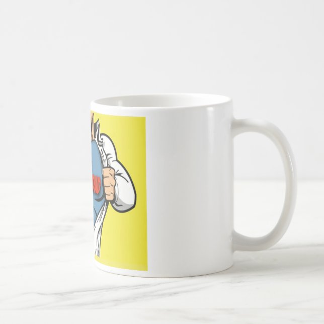 Taza de café estupenda del superhéroe del papá (Derecha)
