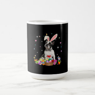 Taza De Café Estupendo Boston Terrier Día de Pascua Bunny Eggys