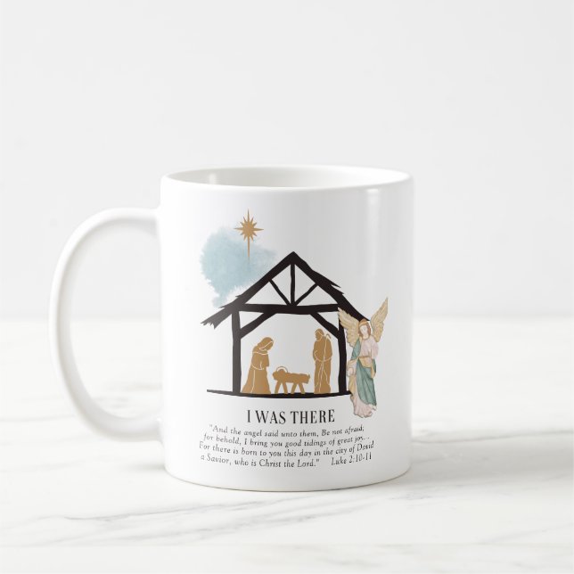 Taza De Café Estuve Ahí Navidades de la escena de la Natividad  (Izquierda)