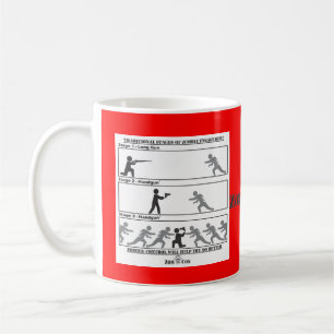 Taza De Café Etapas tradicionales del compromiso del zombi