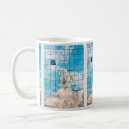 Taza De Café Etéreo Azul Onírico Anjo-Reflexo Montagem