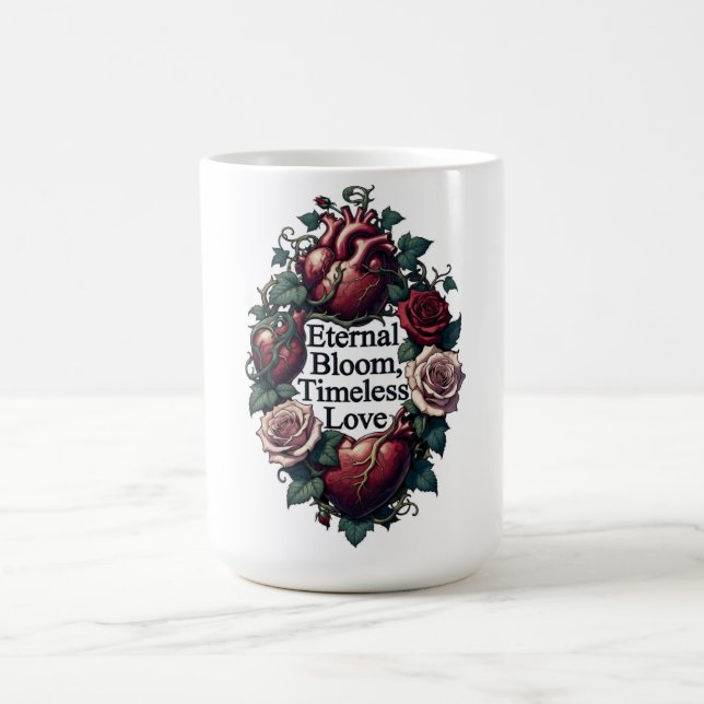 Taza De Café Eternal Bloom Timeless Love Entwined Hearts T-Shir (Centro)