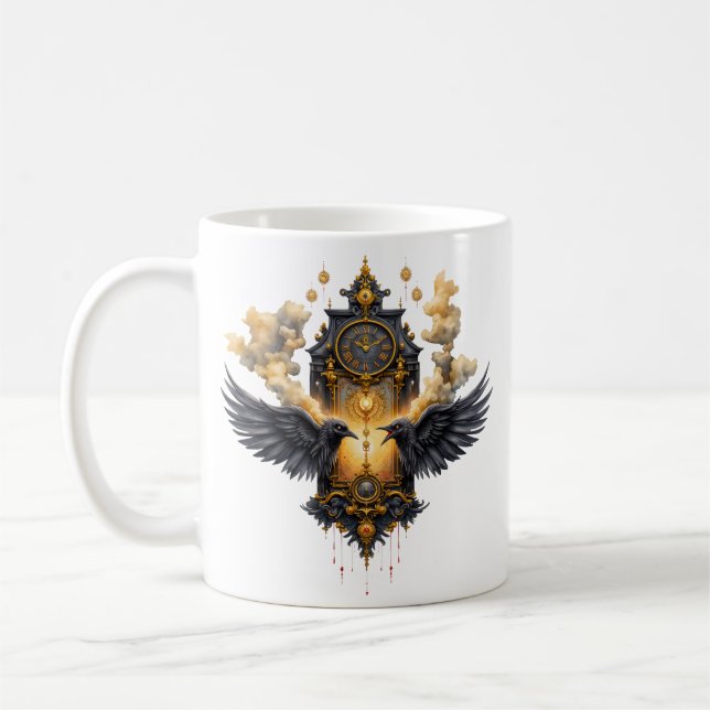 Taza De Café Eternal Witnesses – Clock of Crimson Fate.  (Izquierda)