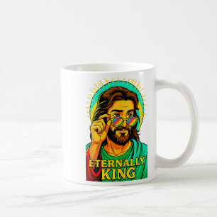 Taza De Café Eternamente Rey Cool Jesús Cristiano Anime Manga P