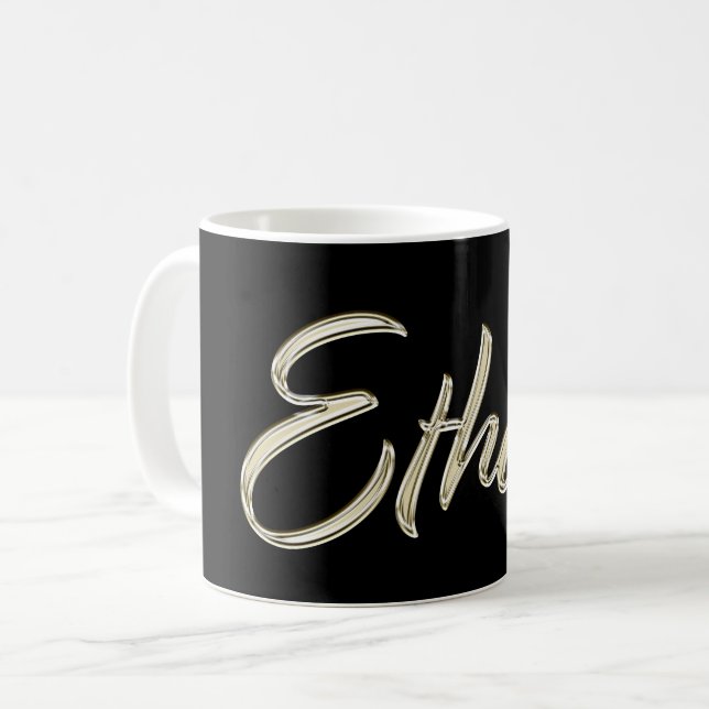 Taza De Café Ethan Name whitegold Tasse Teetasse Kaffeetasse (Anverso izquierdo)