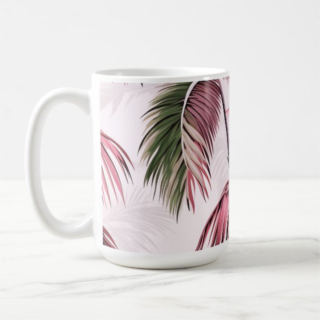 Taza De Café Ethereales Rosé-Palmenmuster (Izquierda)