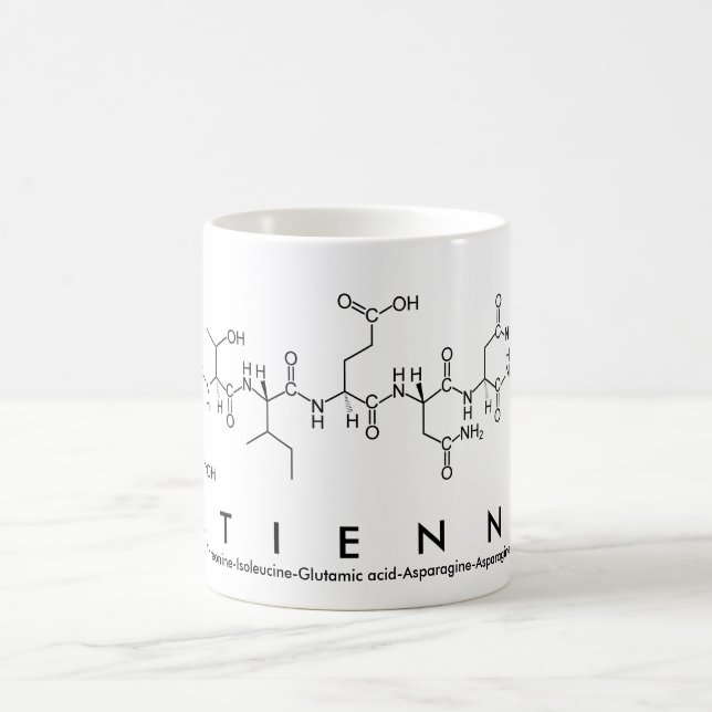 Taza De Café Étienne peptide name mug (Centro)