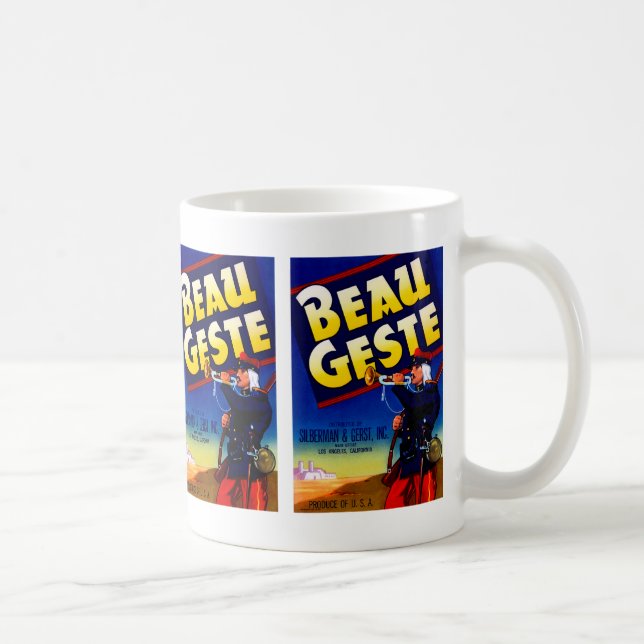 Taza De Café Etiqueta Beau Geste (Derecha)