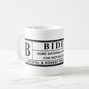 Taza De Café Etiqueta de advertencia de Joe Biden