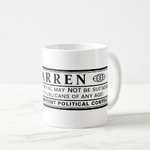 Taza De Café Etiqueta de advertencia de Warren