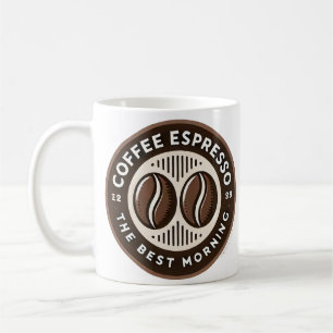 Taza De Café Etiqueta de café expreso con diseño de temática ma