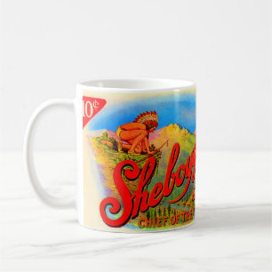 Taza De Café Etiqueta de cigarros de Sheboygan de los años 1920