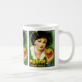 Taza De Café Etiqueta de Naranja Mari Pi