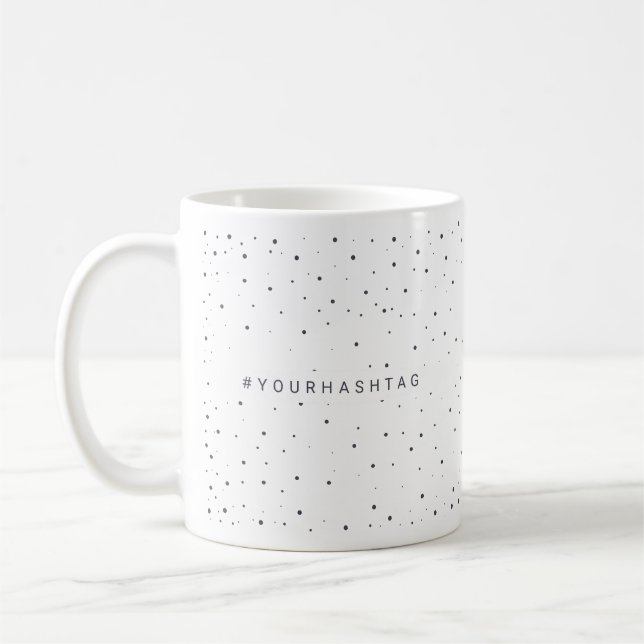 Taza De Café Etiqueta de Snowfall | Minimalistas medios sociale (Izquierda)