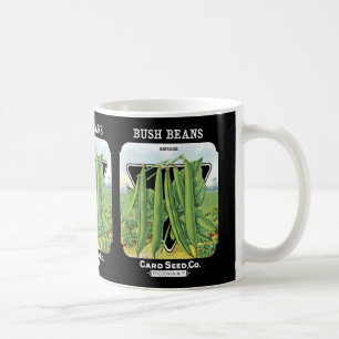 Taza De Café Etiqueta del paquete de semillas de habas de Bush