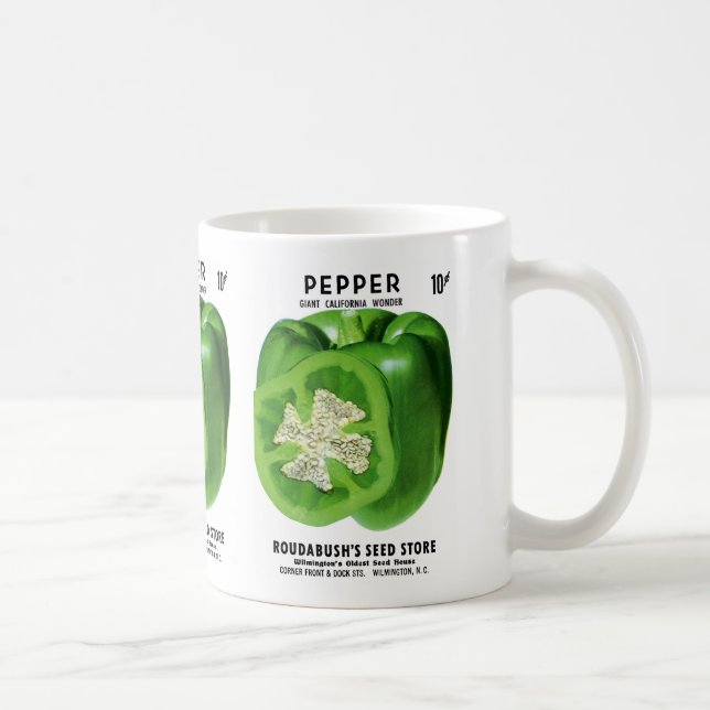 Taza De Café Etiqueta del paquete de semillas de Pepper (Derecha)