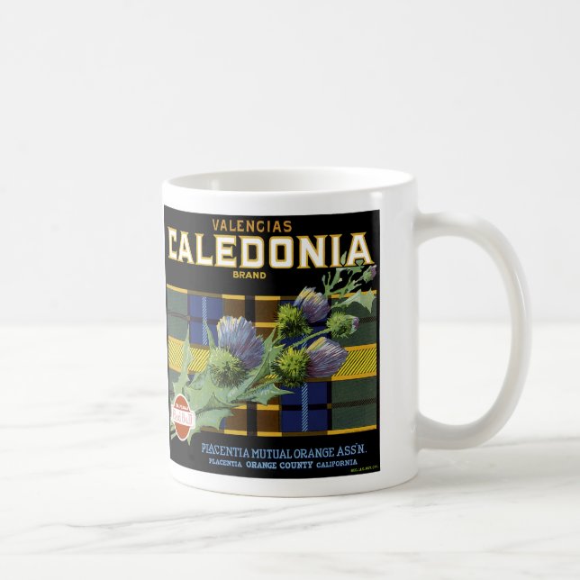 Taza De Café Etiqueta Naranja de Caledonia (Derecha)