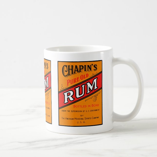 Taza De Café Etiqueta Pure Old Rum (Derecha)