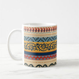 Taza De Café Etnia geométrica: fondo ornamento sin costura.