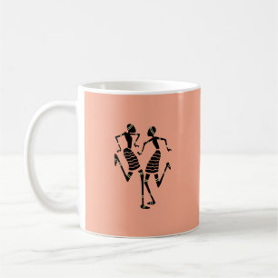 Taza De Café Étnica, arte keniano africano, baile de carnaval
