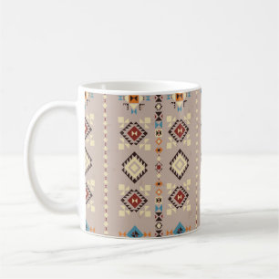 Taza De Café Étnica: patrón tribal sin costuras