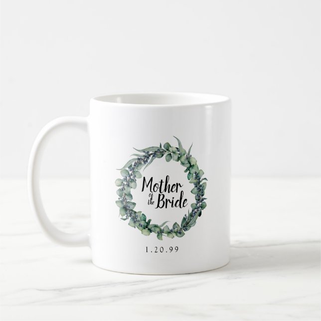 Taza De Café Eucalipto Rústico Madre Botánica de la Novia (Izquierda)