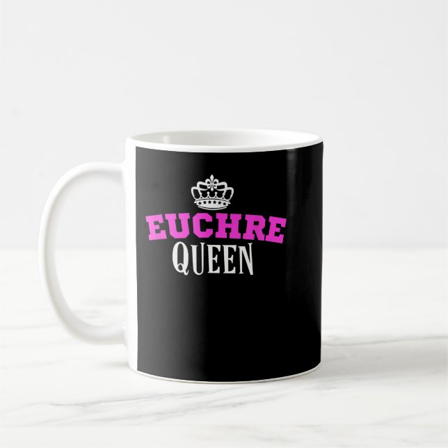 Taza De Café Euchre Card Game Queen Mom Tunt Clubs  (Izquierda)