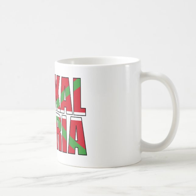 Taza De Café Euskal Herria forma la bandera vasca: Ikurriña, (Derecha)