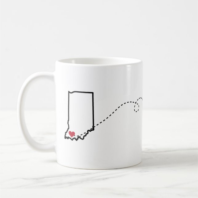 Taza De Café Evansville, Indiana a Crossville, Tennessee (Izquierda)