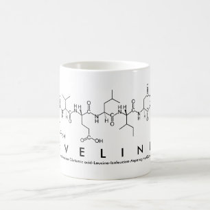 Taza De Café Eveline peptide name mug
