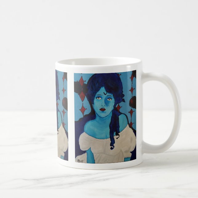 Taza De Café Evelyn Blue Mug (Derecha)
