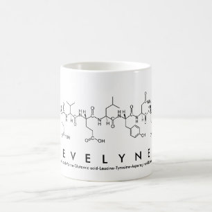 Taza De Café Evelyne peptide nombre mug