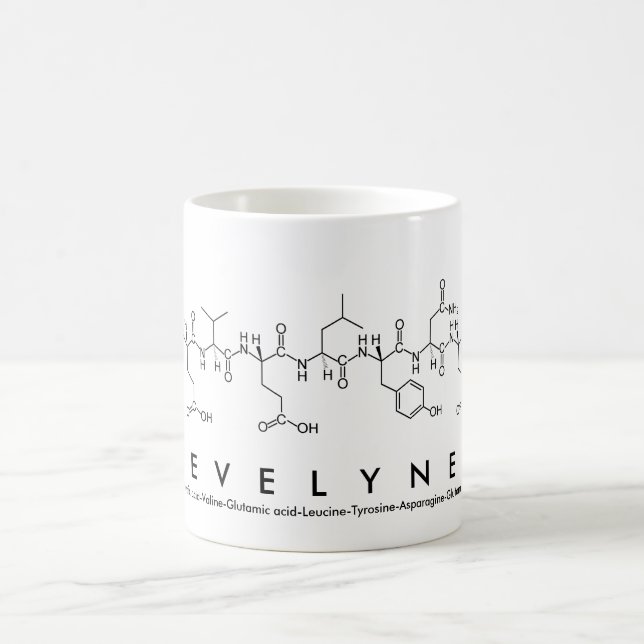 Taza De Café Evelyne peptide nombre mug (Centro)