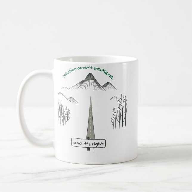 Taza De Café Even Broken, I Still See – Abstract Eye Design (Izquierda)