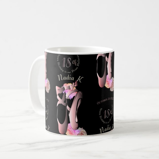 Taza De Café Evento Personalizado Ballerina Toe Shoes (Anverso izquierdo)